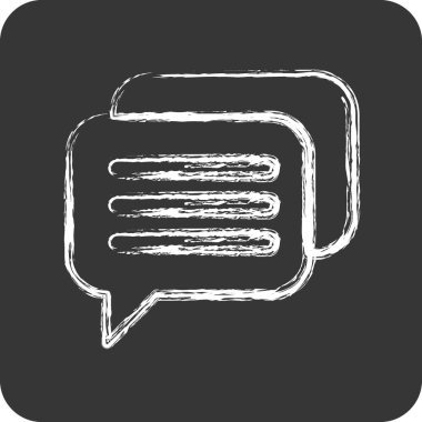 Simge Mesajları. Marka sembolü için uygun. Tebeşir stili. Basit dizayn edilebilir. tasarım şablonu