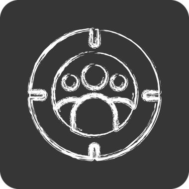 Simge Kişiliği. Marka sembolü için uygun. Tebeşir stili. Basit dizayn edilebilir. tasarım şablonu