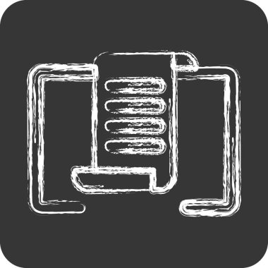 Simge Stratejisi. Marka sembolü için uygun. Tebeşir stili. Basit dizayn edilebilir. tasarım şablonu