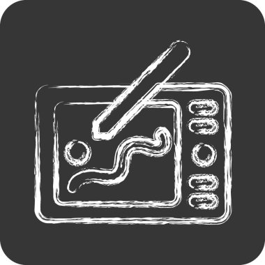 Simge Tasarımı. Marka sembolü için uygun. Tebeşir stili. Basit dizayn edilebilir. tasarım şablonu