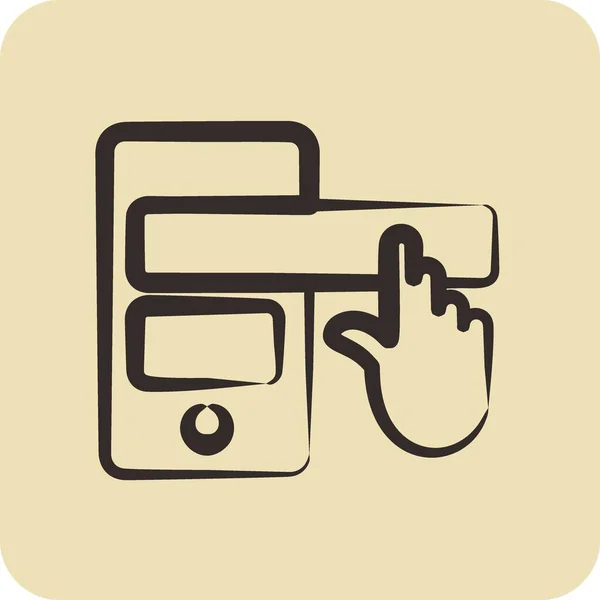 Ícone Interface Conversação Adequado Para Símbolo Educação Estilo Desenhado Mão — Vetor de Stock