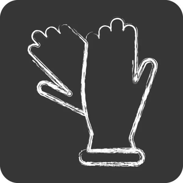 Sarung Tangan Ikon Cocok Untuk Anak Anak Simbol Gaya Kapur - Stok Vektor