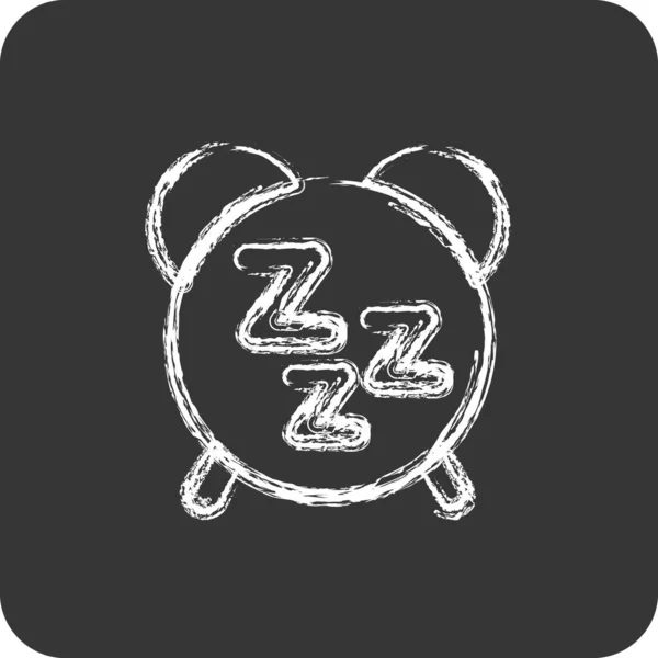 Gesunder Schlaf Geeignet Für Gesundes Symbol Kreide Stil Einfaches Design — Stockvektor
