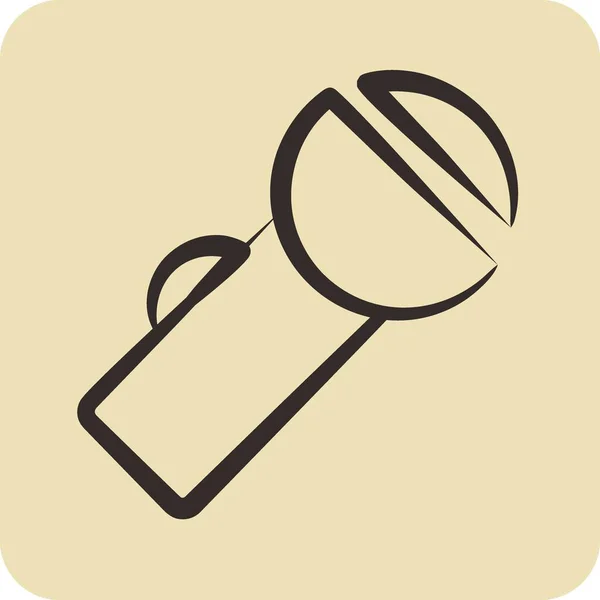 Ikona Pocket Torch Vhodný Pro House Symbol Ručně Kreslený Styl — Stockový vektor