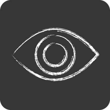 Simge görünür. Güvenlik sembolü için uygun. Tebeşir stili. Basit dizayn edilebilir. tasarım şablonu