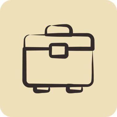 Simge Araç Kutusu. Bina sembolü için uygun. El çizimi tarzı. Basit dizayn edilebilir. dizayn şablonu