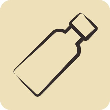 İkon diş macunu. Tıp sembolü için uygun. El çizimi tarzı. Basit dizayn edilebilir. dizayn şablonu