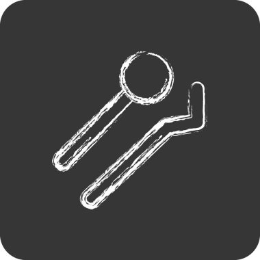 Simge Araçları. Tıp sembolü için uygun. Tebeşir stili. Basit dizayn edilebilir. tasarım şablonu