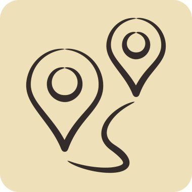 Simge Yolu. Eğitim sembolü için uygun. El çizimi tarzı. Basit dizayn edilebilir. dizayn şablonu