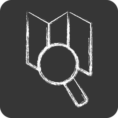 Simge haritası. Eğitim sembolü için uygun. Tebeşir stili. Basit dizayn edilebilir. tasarım şablonu