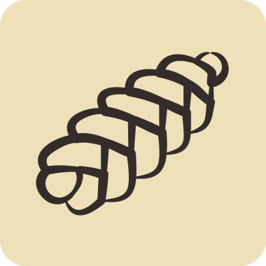 Simge Callah. Pastane sembolü için uygun. El çizimi tarzı. Basit dizayn edilebilir. dizayn şablonu