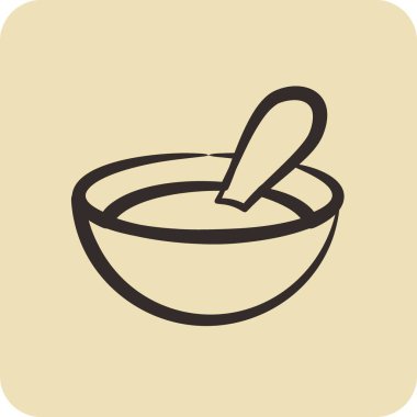 Icon Bebek Gevreği. Çocuk sembolü için uygun. El çizimi tarzı. Basit dizayn edilebilir. dizayn şablonu