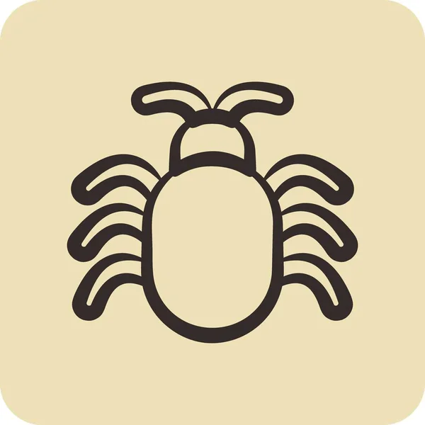 Icon Software Bug Suitable Security Symbol Hand Drawn Style Simple — Stock Vector