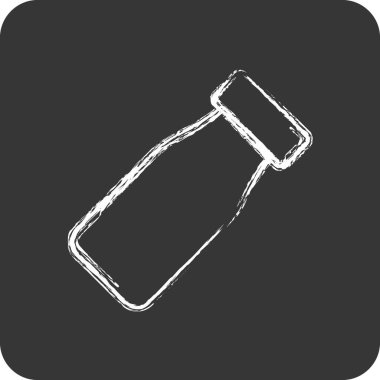 Simge Temiz Su. Ekoloji sembolü için uygun. Tebeşir stili. Basit dizayn edilebilir. tasarım şablonu