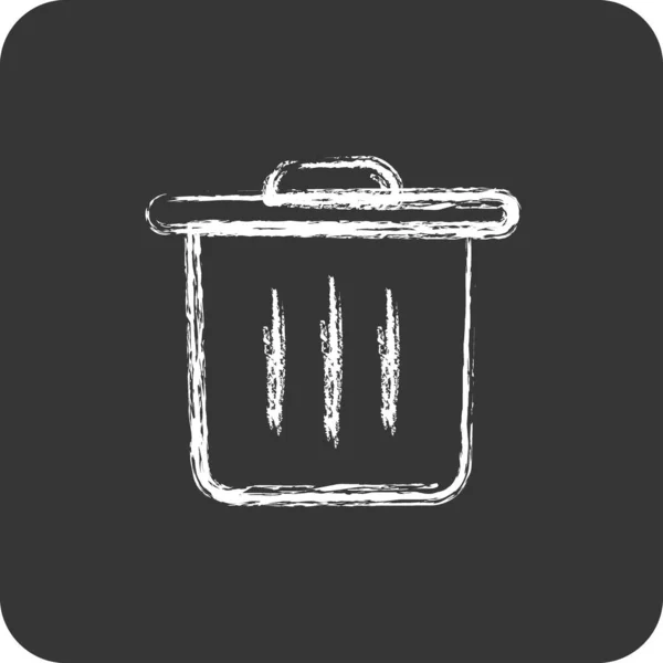 Icon Reduces Waste Suitable Ecology Symbol Chalk Style Simple Design — Stock Vector