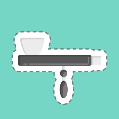 Çıkartma hattı Boru 'yu kesti. Amerikan Yerli Sembolü ile ilgili. Basit tasarım düzenlenebilir