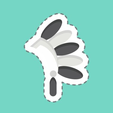 Çıkartma çizgisi Headresleri kesmiş. Amerikan Yerli Sembolü ile ilgili. Basit tasarım düzenlenebilir