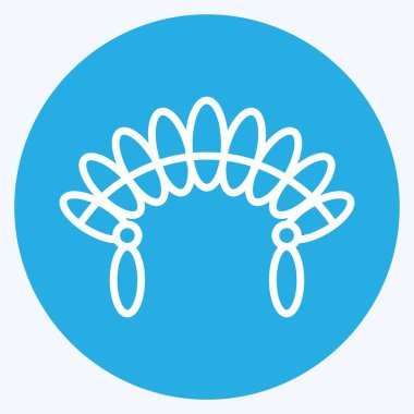Icon Headdress 2, Amerikan Yerli Sembolü ile ilgili. Mavi gözlü. Basit tasarım düzenlenebilir