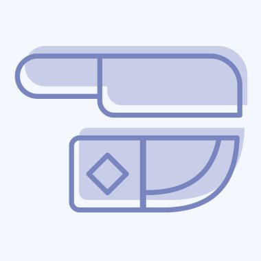 Simge Bıçağı. Amerikan Yerli Sembolü ile ilgili. İki ton stili. Basit tasarım düzenlenebilir