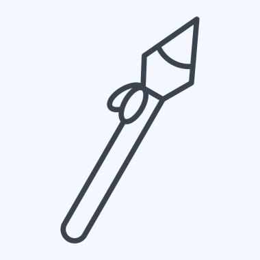 Simge Mızrağı. Amerikan Yerli Sembolü ile ilgili. Sıra tarzı. Basit tasarım düzenlenebilir