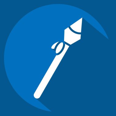 Simge Mızrağı. Amerikan Yerli Sembolü ile ilgili. Uzun gölge tarzı. Basit tasarım düzenlenebilir