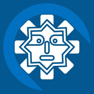 Simge Maskesi. Amerikan Yerli Sembolü ile ilgili. Uzun gölge tarzı. Basit tasarım düzenlenebilir