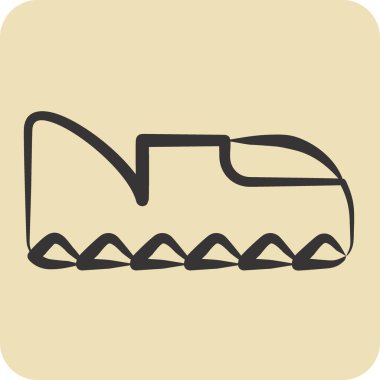 Simge Ayakkabı. Amerikan Yerli Sembolü ile ilgili. El çizimi tarzı. Basit tasarım düzenlenebilir