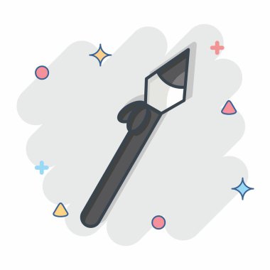 Simge Mızrağı. Amerikan Yerli Sembolü ile ilgili. Çizgi roman. Basit tasarım düzenlenebilir