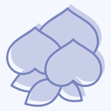 Simge Şeftalisi. Çin Yeni Yıl sembolüyle ilgili. İki ton stili. Basit tasarım düzenlenebilir