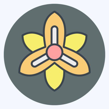 Simge Gladiolus. Çiçek sembolüyle ilgili. renk arkadaşı stili. Basit dizayn edilebilir. Basit resimleme