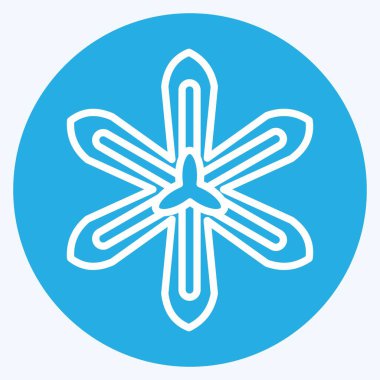 Simge safranı. Çiçek sembolüyle ilgili. Mavi gözlü. Basit dizayn edilebilir. Basit resimleme