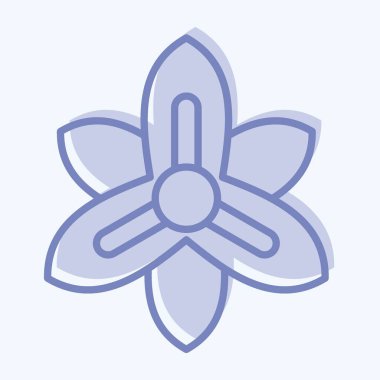 Simge Gladiolus. Çiçek sembolüyle ilgili. İki ton stili. Basit dizayn edilebilir. Basit resimleme