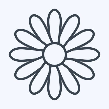 İkon Dahlia. Çiçek sembolüyle ilgili. Sıra tarzı. Basit dizayn edilebilir. Basit resimleme