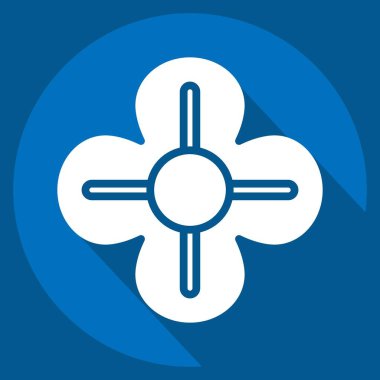 Simge Poppy. Çiçek sembolüyle ilgili. Uzun gölge tarzı. Basit dizayn edilebilir. Basit resimleme