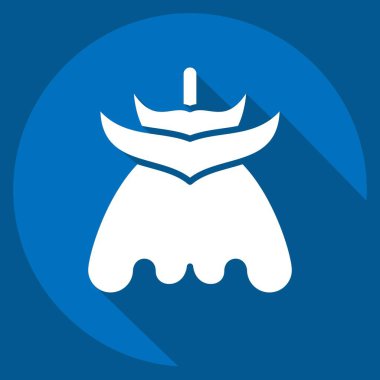 İkon Fuchsia. Çiçek sembolüyle ilgili. Uzun gölge tarzı. Basit dizayn edilebilir. Basit resimleme