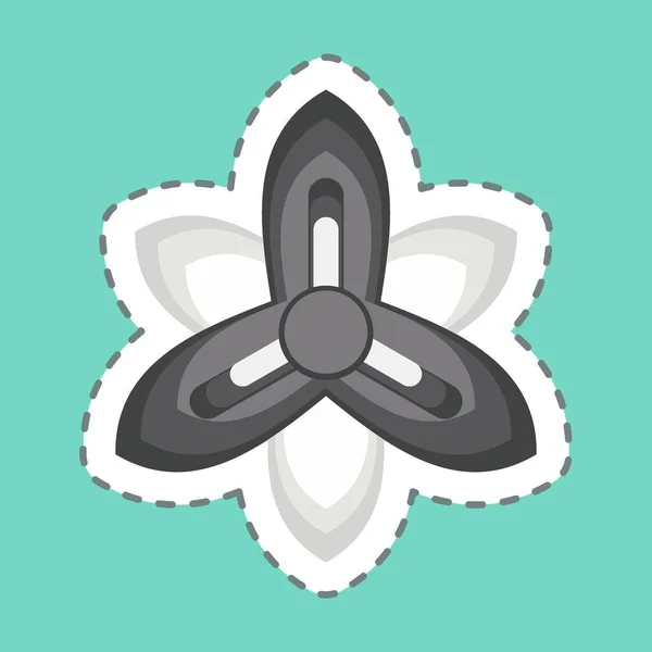Ligne Autocollante Coupée Gladiolus Lié Symbole Fleurs Conception Simple Modifiable — Image vectorielle