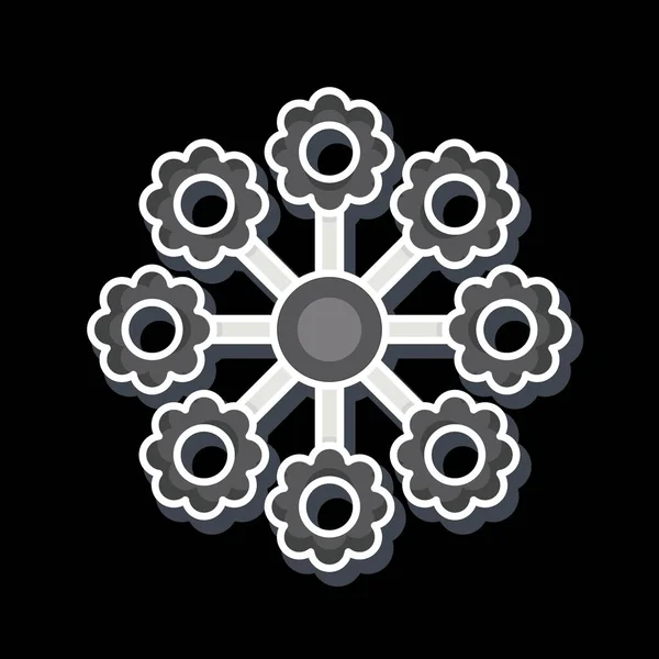 Ікона Лантанаса Пов Язаний Символом Квіти Блискучий Стиль Простий Дизайн — стоковий вектор