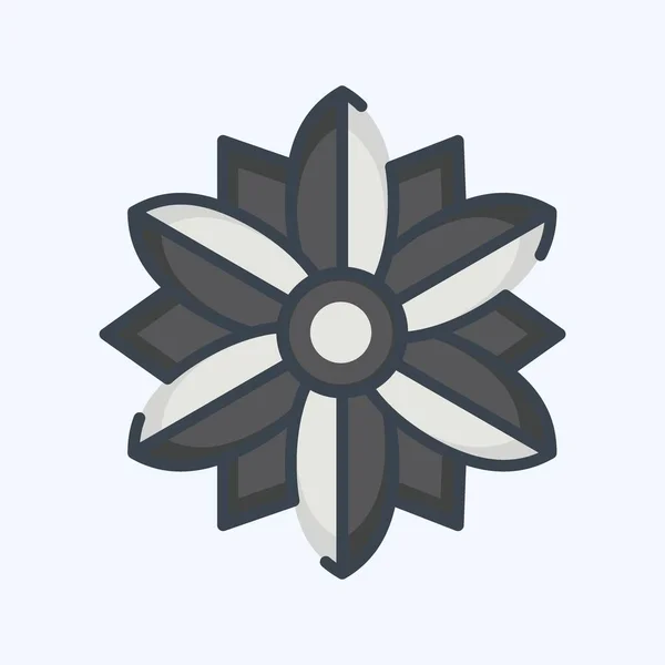 Icône Poinsettia Lié Symbole Fleurs Style Doodle Conception Simple Modifiable — Image vectorielle