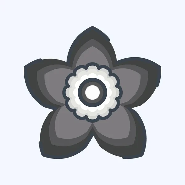 Icon Gardenia. related to Flowers symbol. doodle style. simple design editable. simple illustration