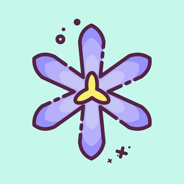 Icon Saffron Relacionado Com Símbolo Flores Estilo Mbe Design Simples —  Vetores de Stock