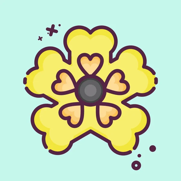 Primrose Ikon Kapcsolatban Virágok Szimbólum Mbe Stílusban Egyszerű Tervezés Szerkeszthető — Stock Vector