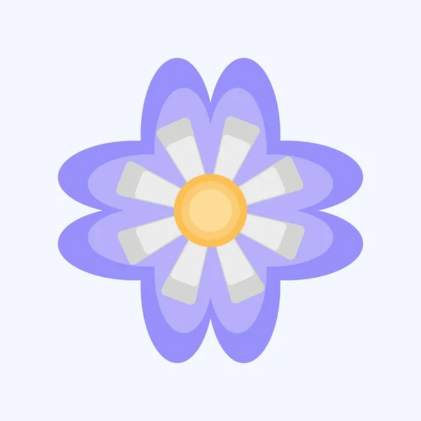 Икона Вайолет Относится Символу Flowers Плоский Стиль Простой Дизайн Редактируемый — стоковый вектор