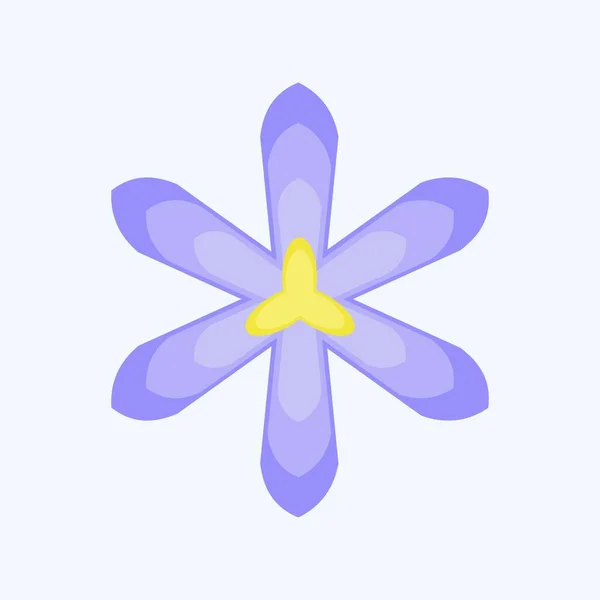 Icon Saffron Relacionado Com Símbolo Flores Estilo Plano Design Simples —  Vetores de Stock