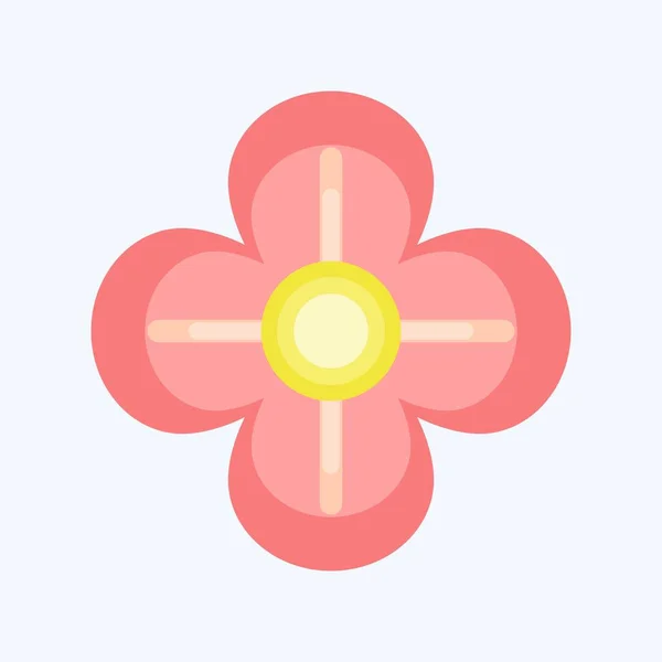Икона Поппи Относится Символу Flowers Плоский Стиль Простой Дизайн Редактируемый — стоковый вектор