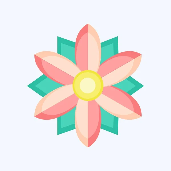 Icône Poinsettia Lié Symbole Fleurs Style Plat Conception Simple Modifiable — Image vectorielle