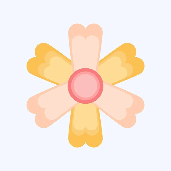 Икона Мэриголд Относится Символу Flowers Плоский Стиль Простой Дизайн Редактируемый — стоковый вектор