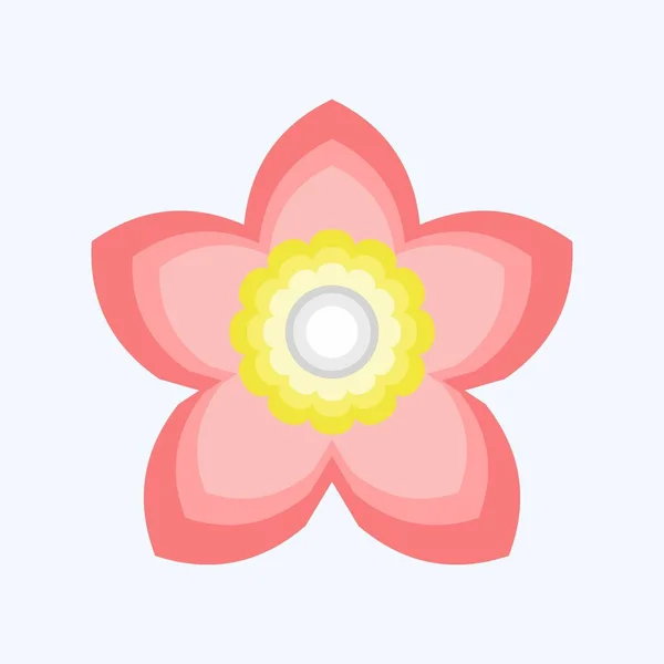 Icon Gardenia Related Flowers Symbol Flat Style Simple Design Editable — Stock Vector