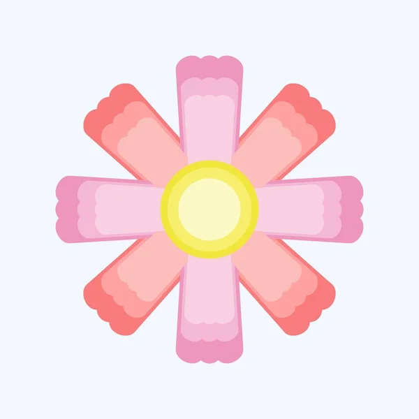 Икона Космос Относится Символу Flowers Плоский Стиль Простой Дизайн Редактируемый — стоковый вектор