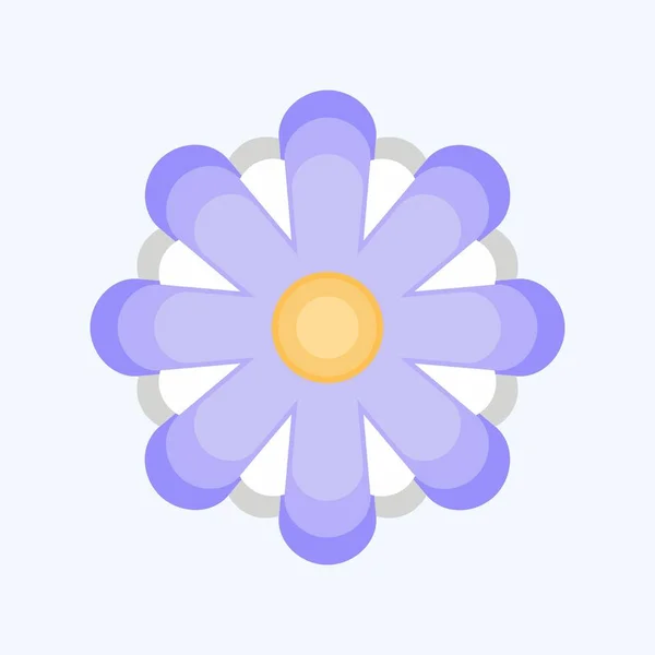 Icon Aster Relacionado Com Símbolo Flores Estilo Plano Design Simples — Vetor de Stock