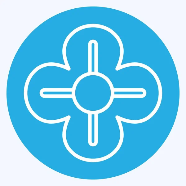 Ikoon Poppy Gerelateerd Aan Bloemen Symbool Blauwe Ogen Stijl Eenvoudig — Stockvector